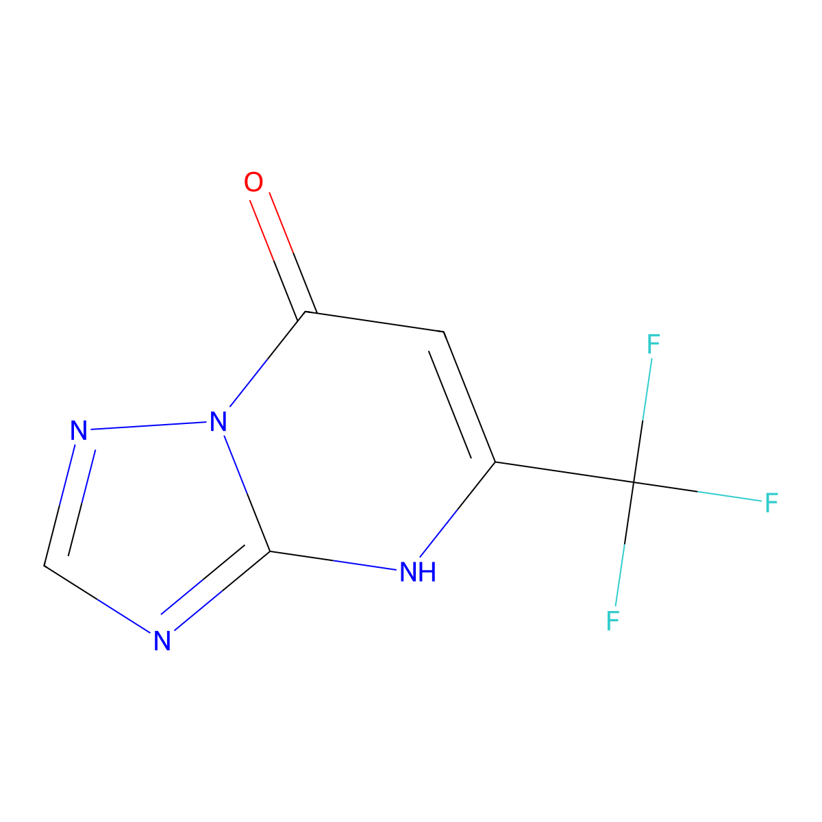 5-(trifluoromethyl)-4H,7H-(1,2,4)triazolo(1,5-a)pyrimidin-7-one molecular structure, CAS 299918-83-5