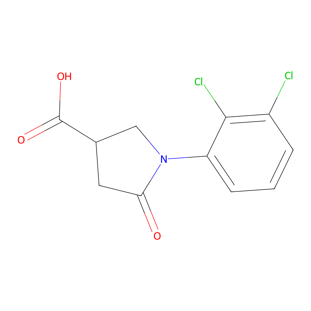 1-(2,3-Dichlorophenyl)-5-oxo-3-pyrrolidinecarboxylic acid molecular structure, CAS 299920-48-2