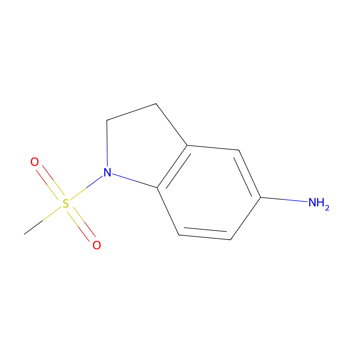 1-(Methylsulfonyl)indolin-5-amine molecular structure, CAS 299921-01-0