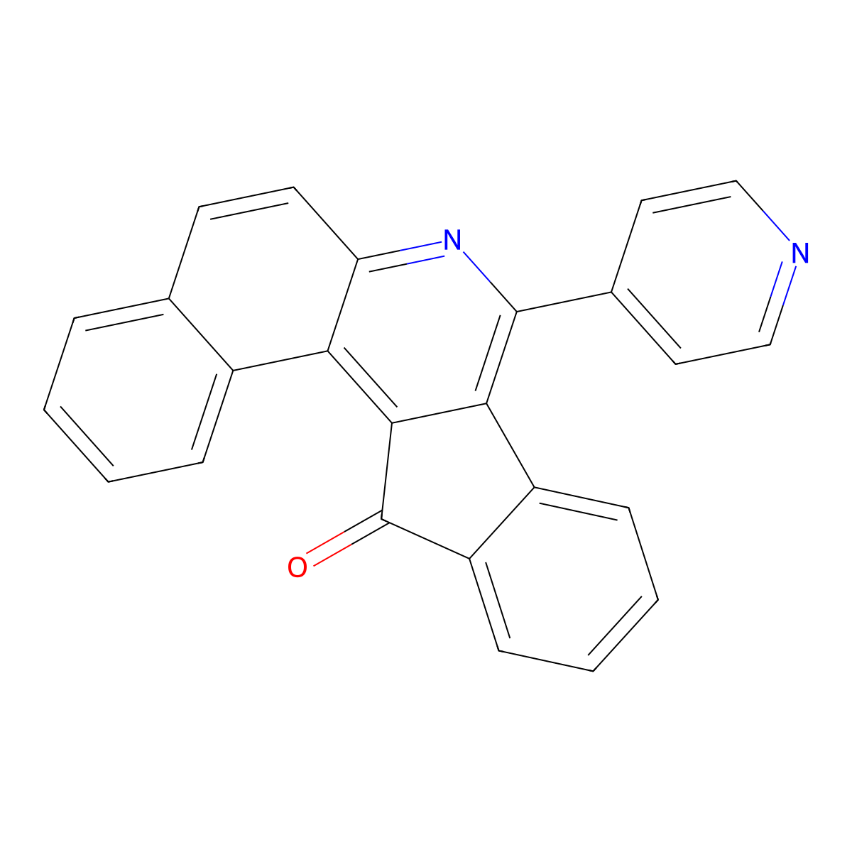 8-(4-Pyridinyl)-13H-benzo[f]indeno[1,2-c]quinolin-13-one molecular structure, CAS 299921-52-1