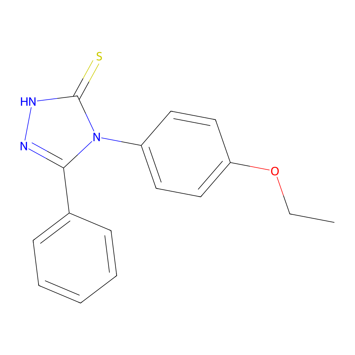 4-(4-ethoxyphenyl)-5-phenyl-4H-1,2,4-triazole-3-thiol molecular structure, CAS 299922-17-1
