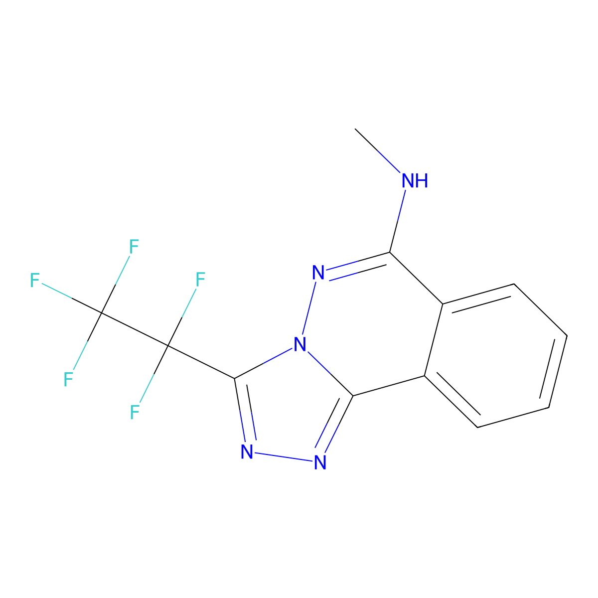 N-Methyl-3-(1,1,2,2,2-pentafluoroethyl)[1,2,4]triazolo[3,4-a]phthalazin-6-amine molecular structure, CAS 299922-75-1