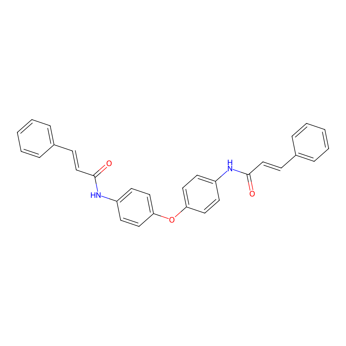 N,N'-[Oxydi(4,1-phenylene)]bis(3-phenylprop-2-enamide) molecular structure, CAS 299928-01-1