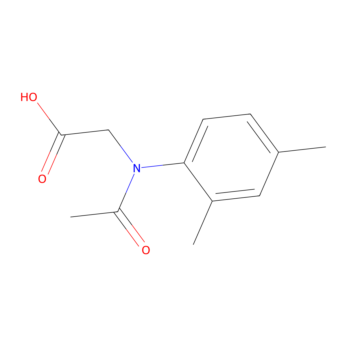 (Acetyl-2,4-dimethylanilino)acetic acid molecular structure, CAS 299928-38-4
