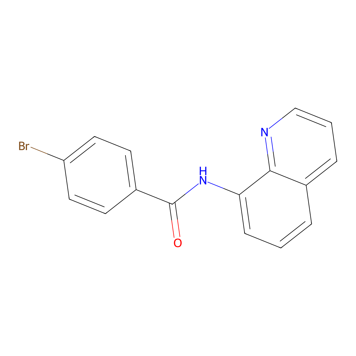 4-bromo-N-quinolin-8-ylbenzamide molecular structure, CAS 299928-52-2