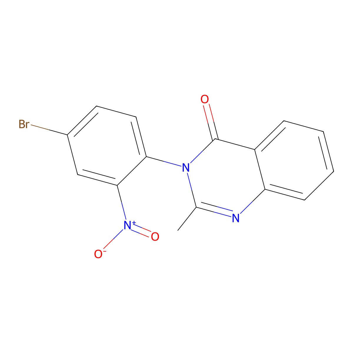 3-(4-Bromo-2-nitrophenyl)-2-methylquinazolin-4-one molecular structure, CAS 299928-67-9