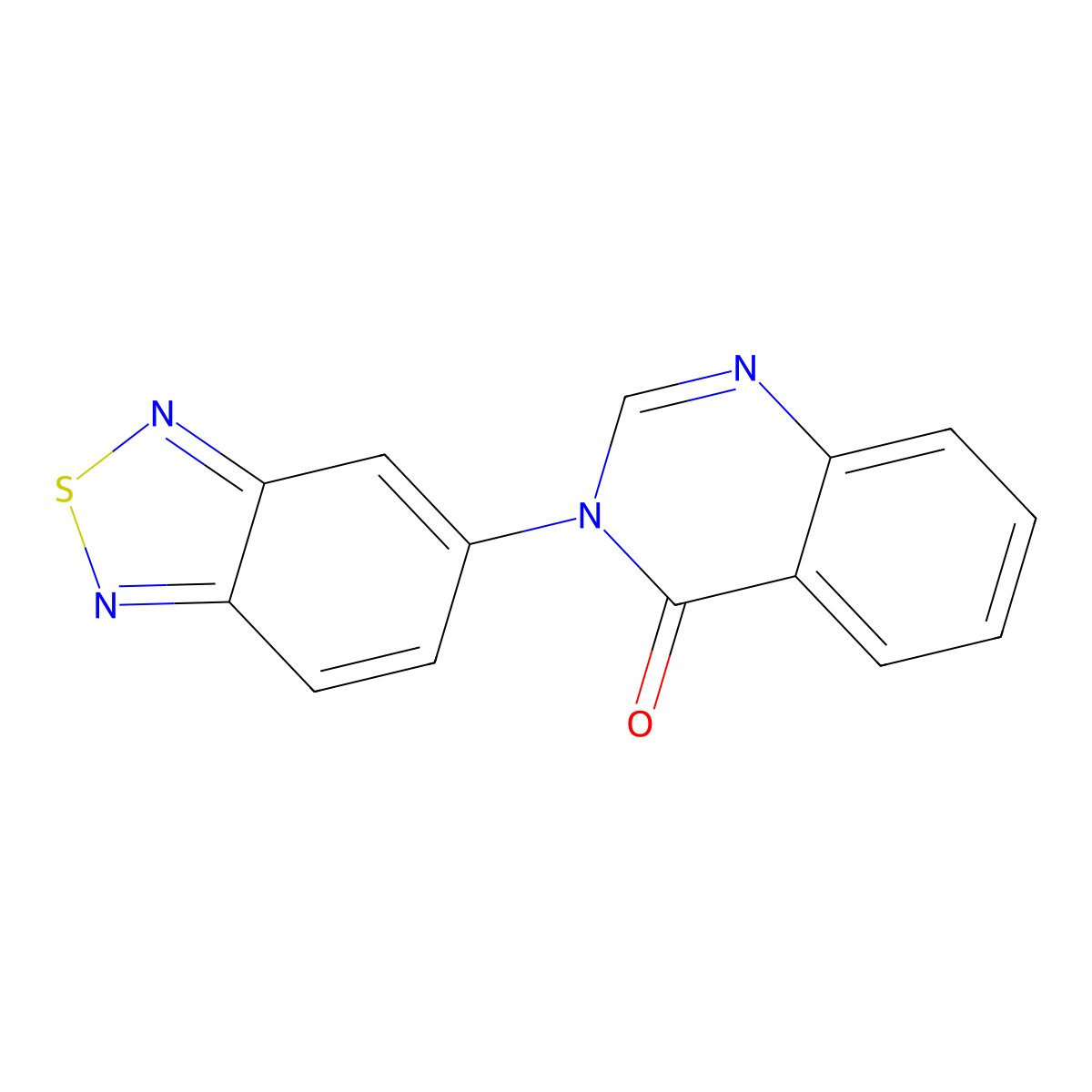 3-(2,1,3-Benzothiadiazol-5-yl)quinazolin-4-one molecular structure, CAS 299928-70-4