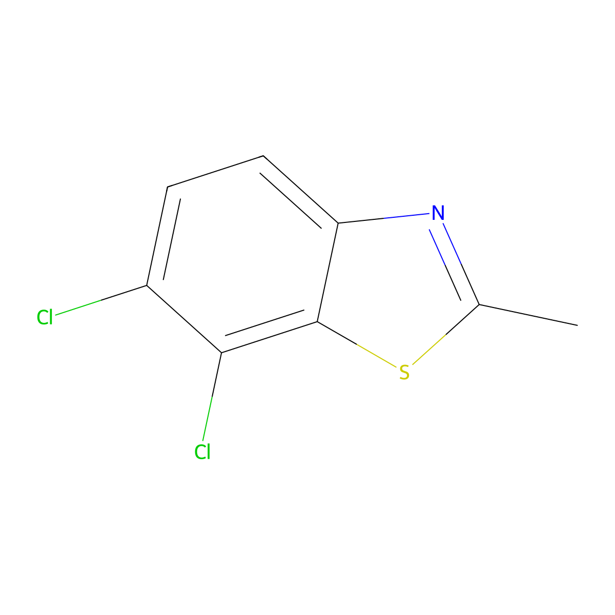6,7-Dichloro-2-methylbenzothiazole molecular structure, CAS 299929-50-3