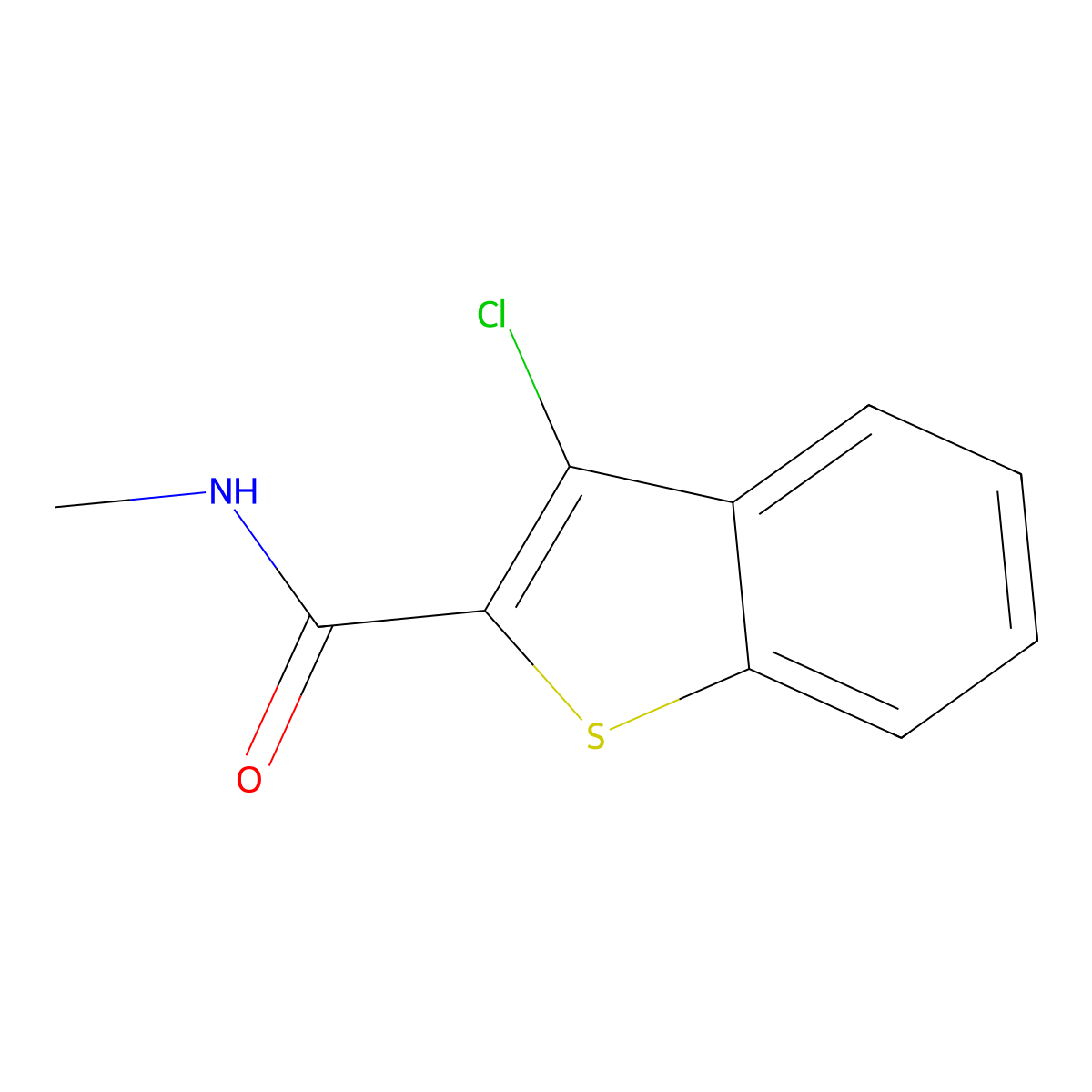 3-Chloro-N-methylbenzo[b]thiophene-2-carboxamide molecular structure, CAS 299929-76-3
