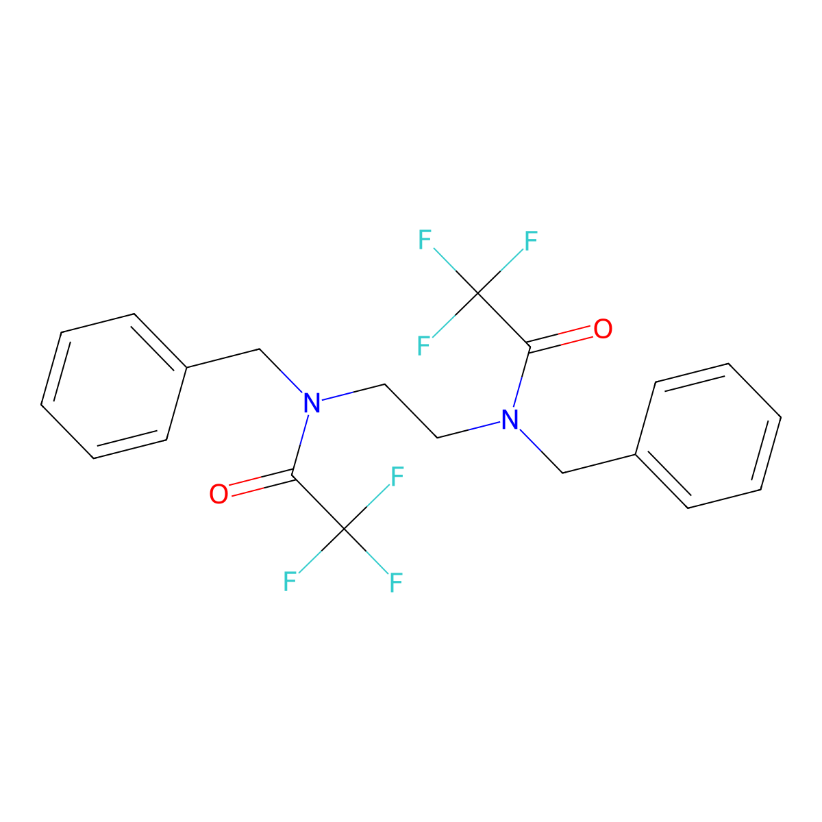 N-benzyl-N-{2-[benzyl(trifluoroacetyl)amino]ethyl}-2,2,2-trifluoroacetamide molecular structure, CAS 299929-95-6