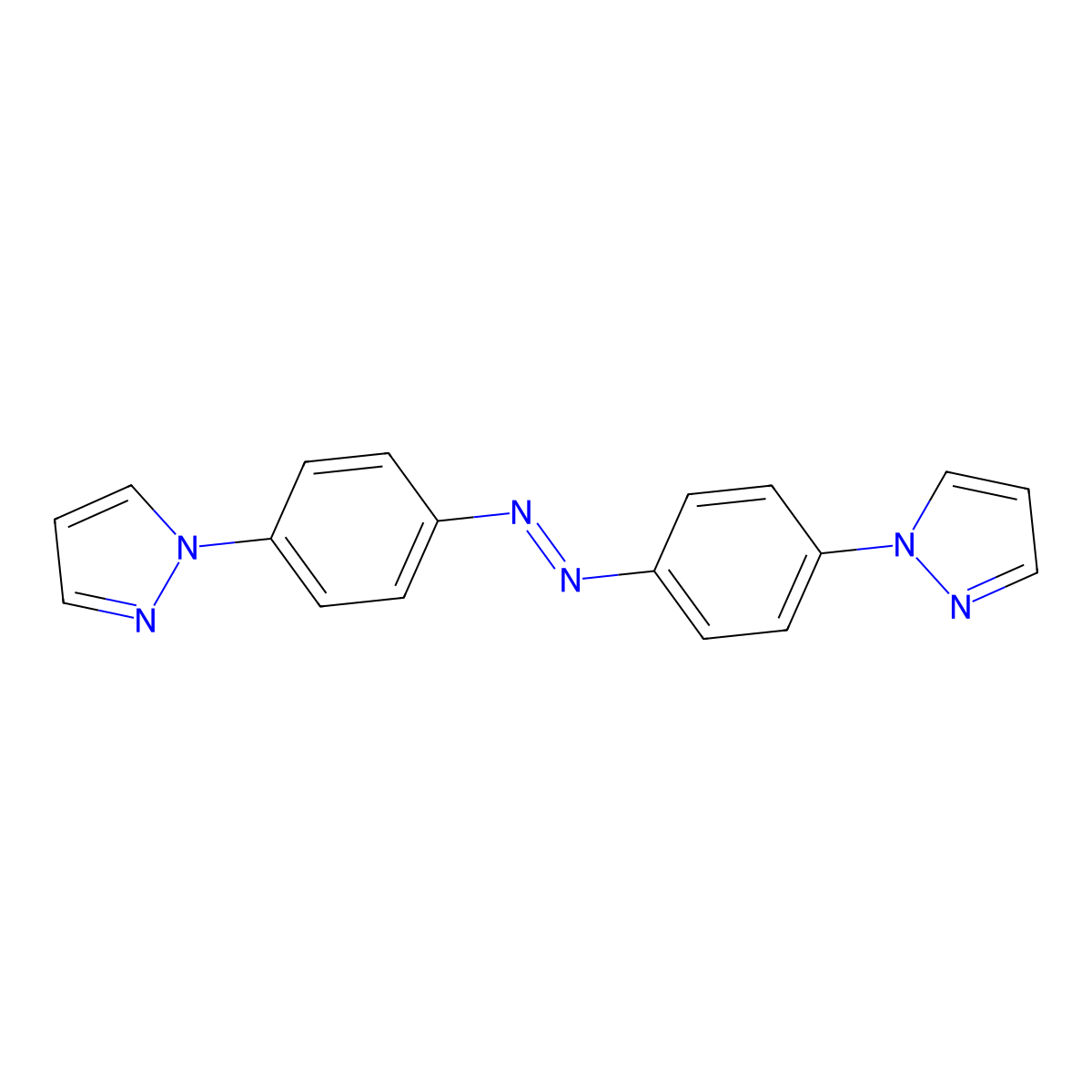 4,4'-Di(1-pyrazolyl)azobenzene molecular structure, CAS 299930-12-4