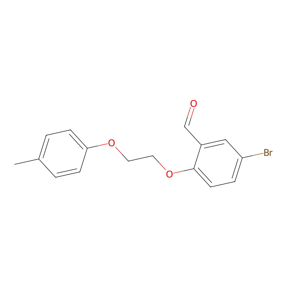 5-Bromo-2-[2-(4-methylphenoxy)ethoxy]benzaldehyde molecular structure, CAS 299932-81-3