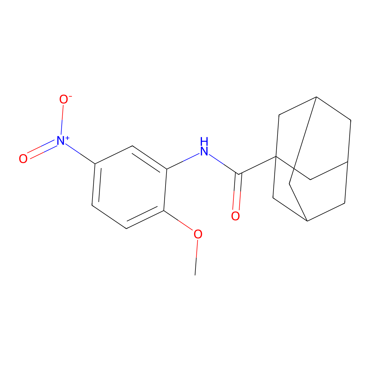 N-(2-methoxy-5-nitrophenyl)adamantane-1-carboxamide molecular structure, CAS 299933-54-3