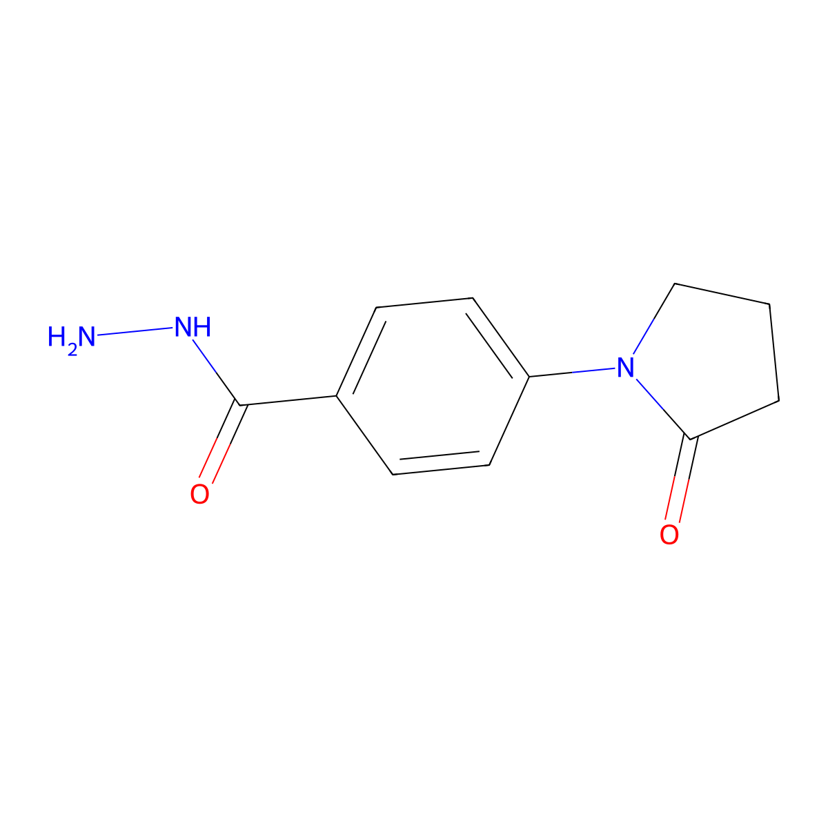 4-(2-Oxopyrrolidin-1-yl)benzohydrazide molecular structure, CAS 299934-08-0