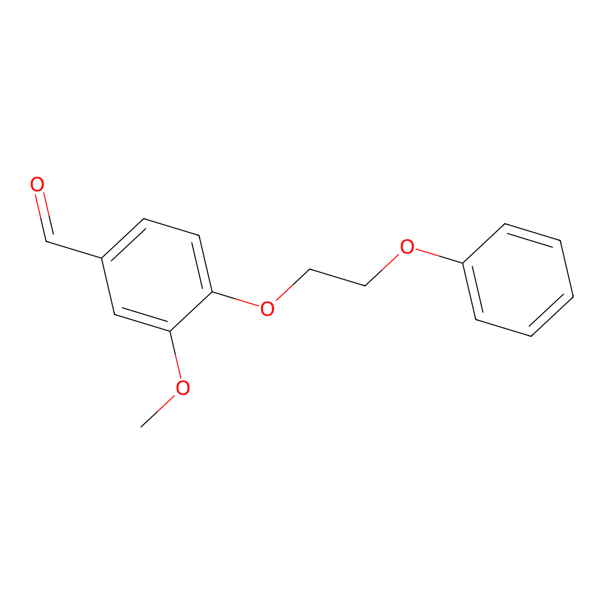 3-Methoxy-4-(2-phenoxyethoxy)benzaldehyde molecular structure, CAS 299936-09-7