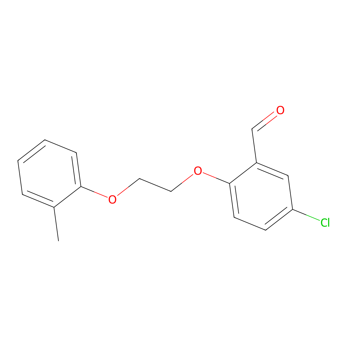5-Chloro-2-[2-(2-methylphenoxy)ethoxy]benzaldehyde molecular structure, CAS 299936-28-0
