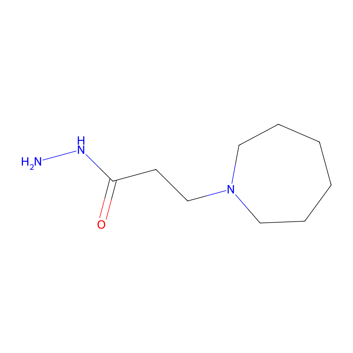 3-(Azepan-1-yl)propanehydrazide molecular structure, CAS 299936-29-1