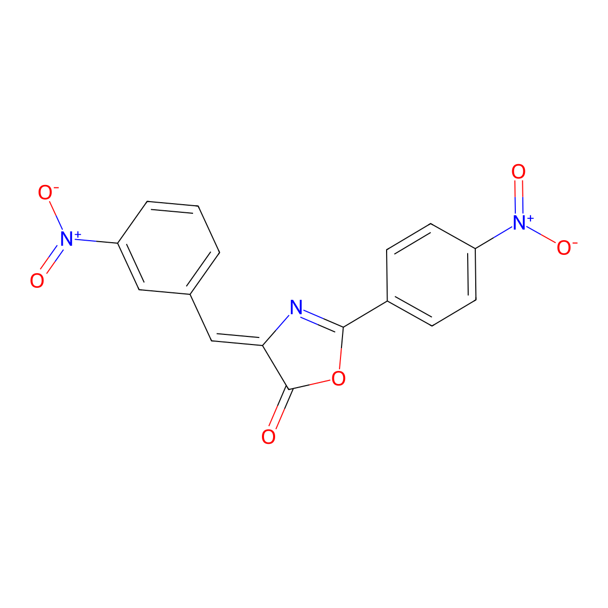 2-(4-Nitrophenyl)-4-[(3-nitrophenyl)methylene]-5(4H)-oxazolone molecular structure, CAS 299936-47-3