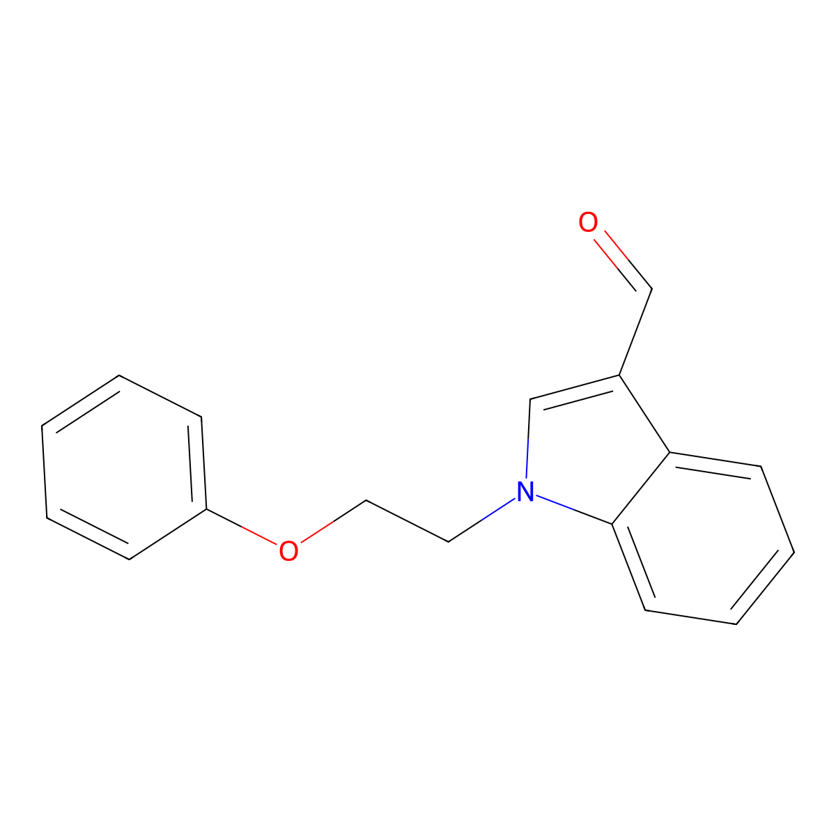 1-(2-Phenoxyethyl)-1H-indole-3-carbaldehyde molecular structure, CAS 299936-51-9