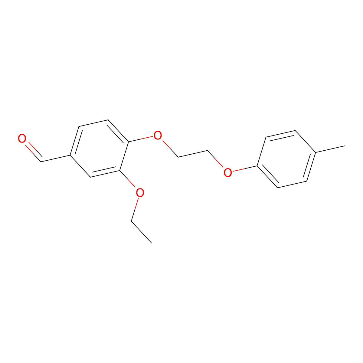 3-Ethoxy-4-[2-(4-methylphenoxy)ethoxy]benzaldehyde molecular structure, CAS 299936-84-8