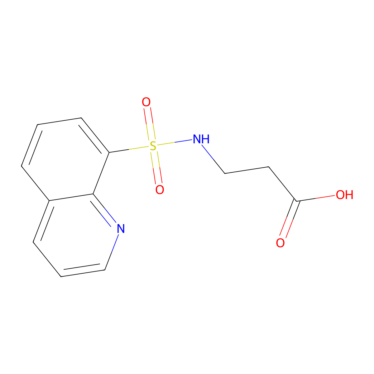 3-(quinolin-8-ylsulfonylamino)propanoic Acid molecular structure, CAS 299936-94-0