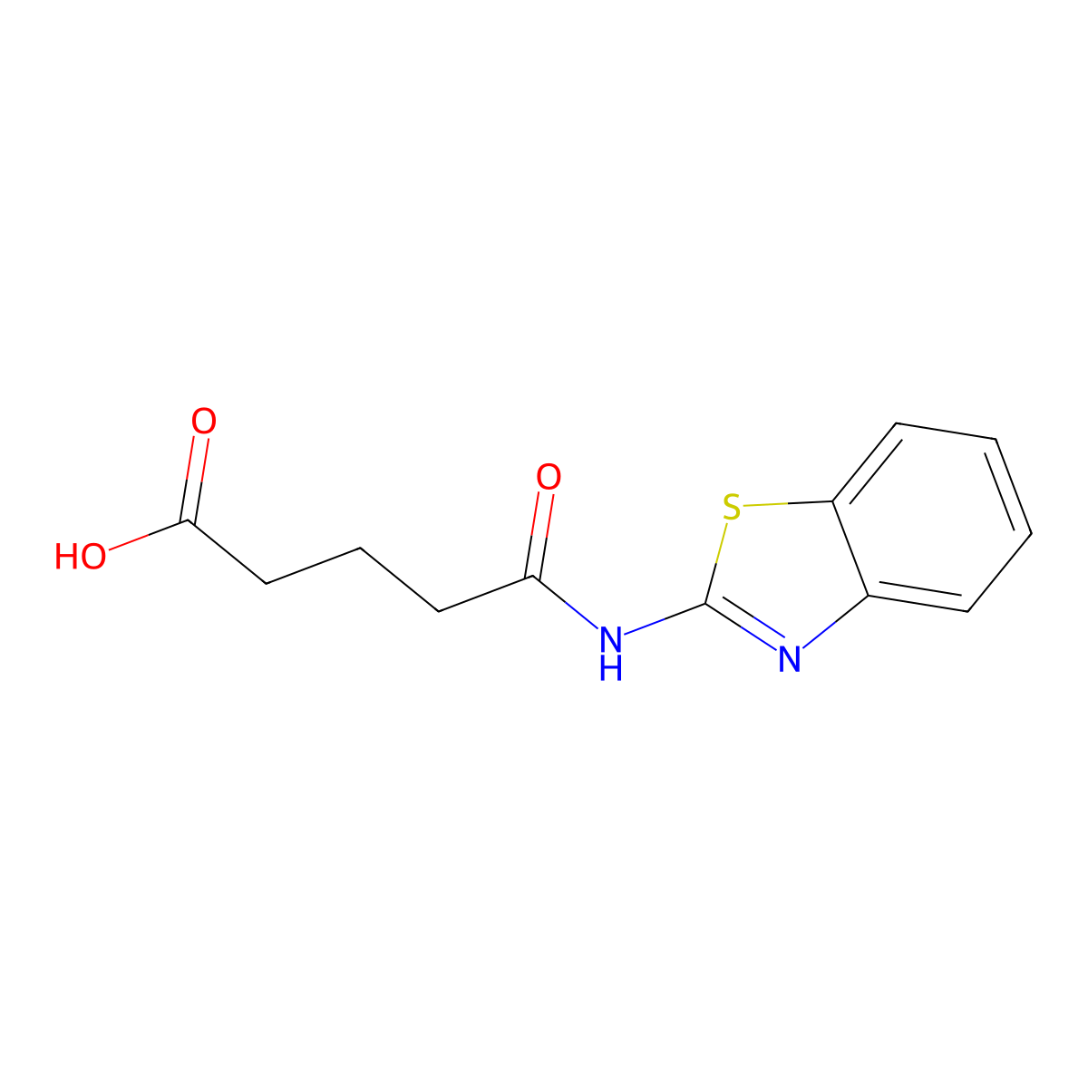 4-(Benzothiazol-2-ylcarbamoyl)-butyric acid molecular structure, CAS 299937-45-4