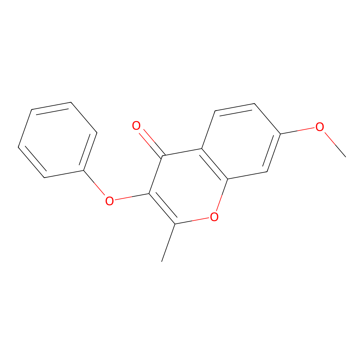 7-methoxy-2-methyl-3-phenoxy-4H-chromen-4-one molecular structure, CAS 299950-51-9