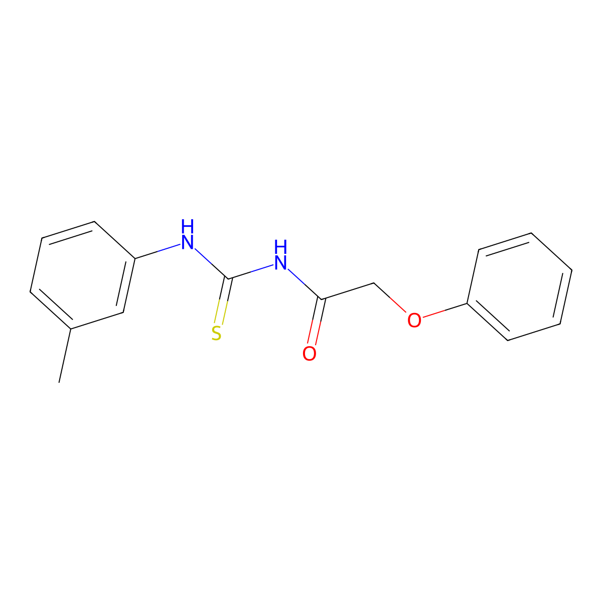 2-phenoxy-N-(m-tolylcarbamothioyl)acetamide molecular structure, CAS 299950-80-4