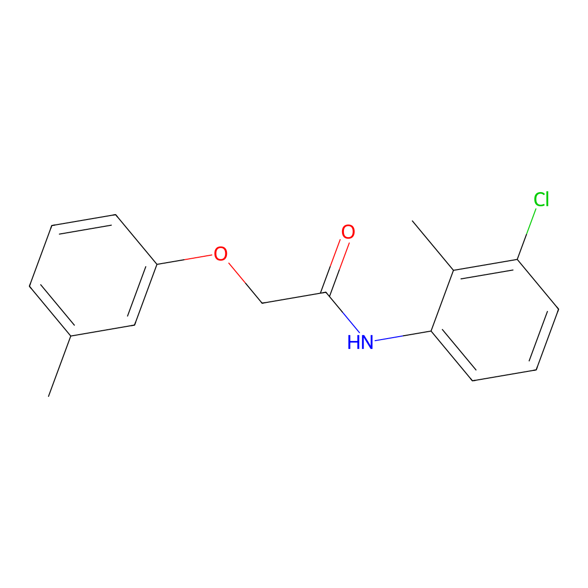 N-(3-chloro-2-methylphenyl)-2-(3-methylphenoxy)acetamide molecular structure, CAS 299950-82-6