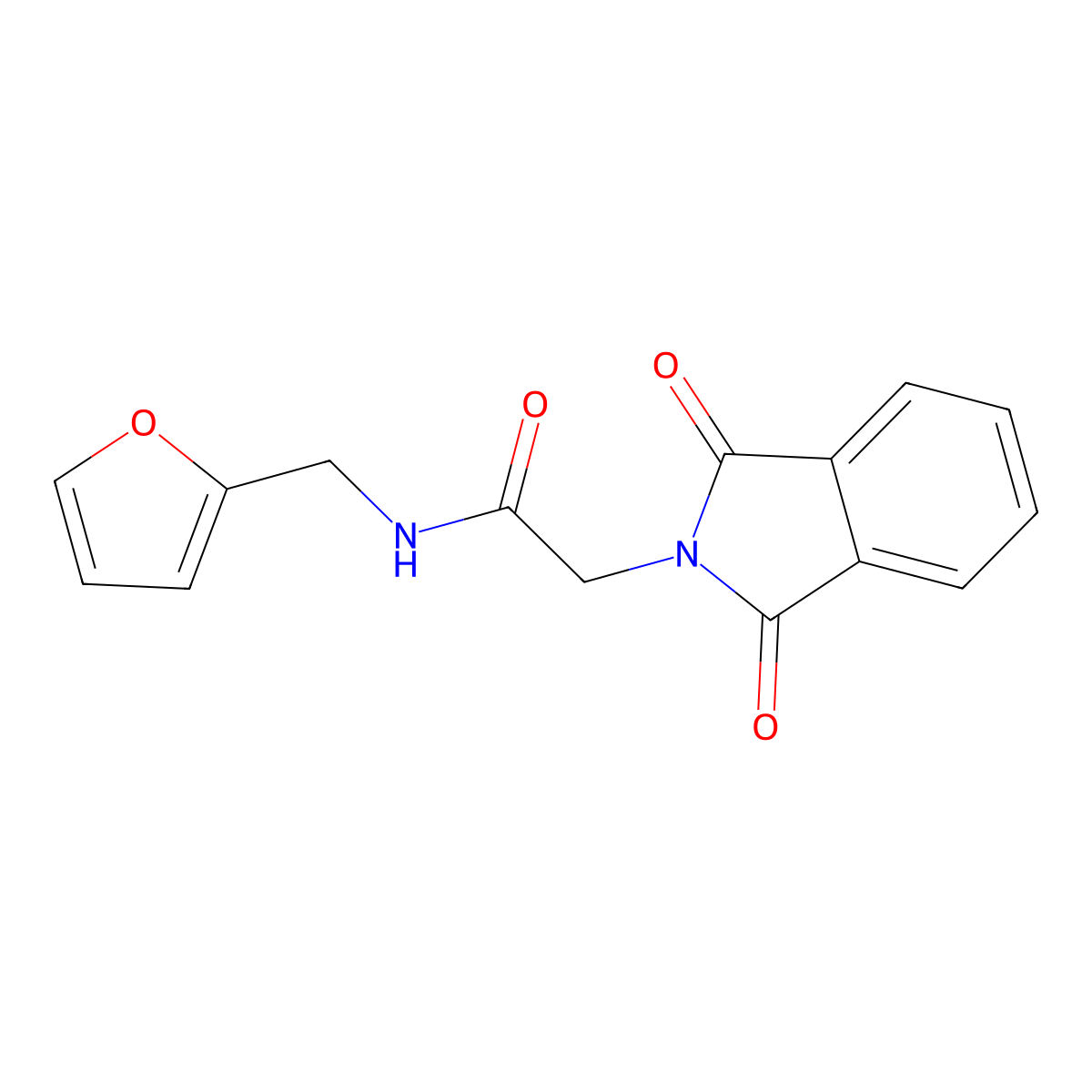2-(1,3-dioxoisoindolin-2-yl)-N-(furan-2-ylmethyl)acetamide molecular structure, CAS 299950-85-9