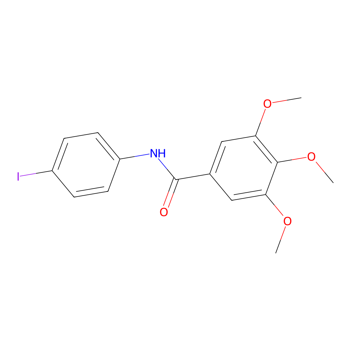 N-(4-iodophenyl)-3,4,5-trimethoxybenzamide molecular structure, CAS 299950-94-0