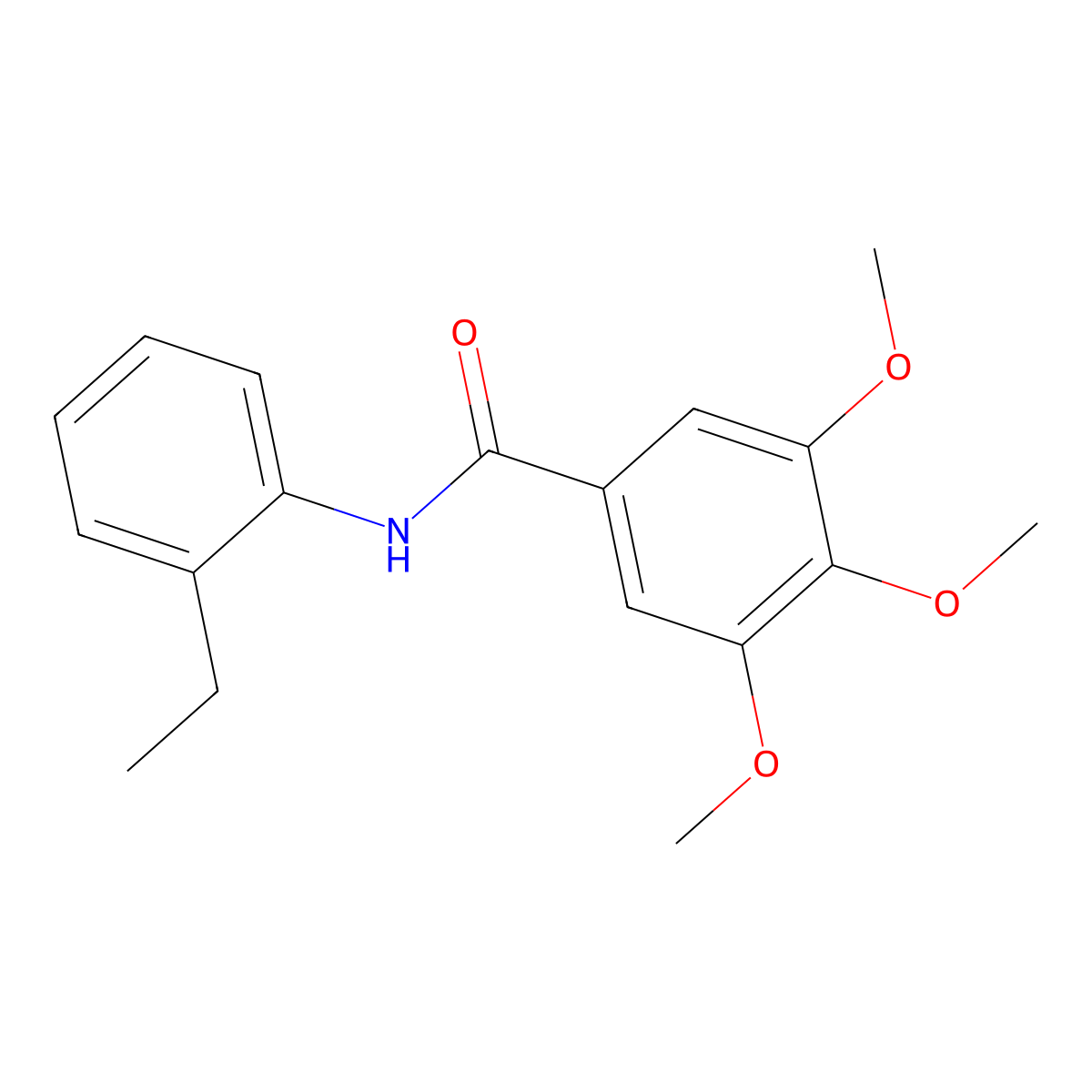 N-(2-Ethylphenyl)-3,4,5-trimethoxybenzamide molecular structure, CAS 299950-95-1