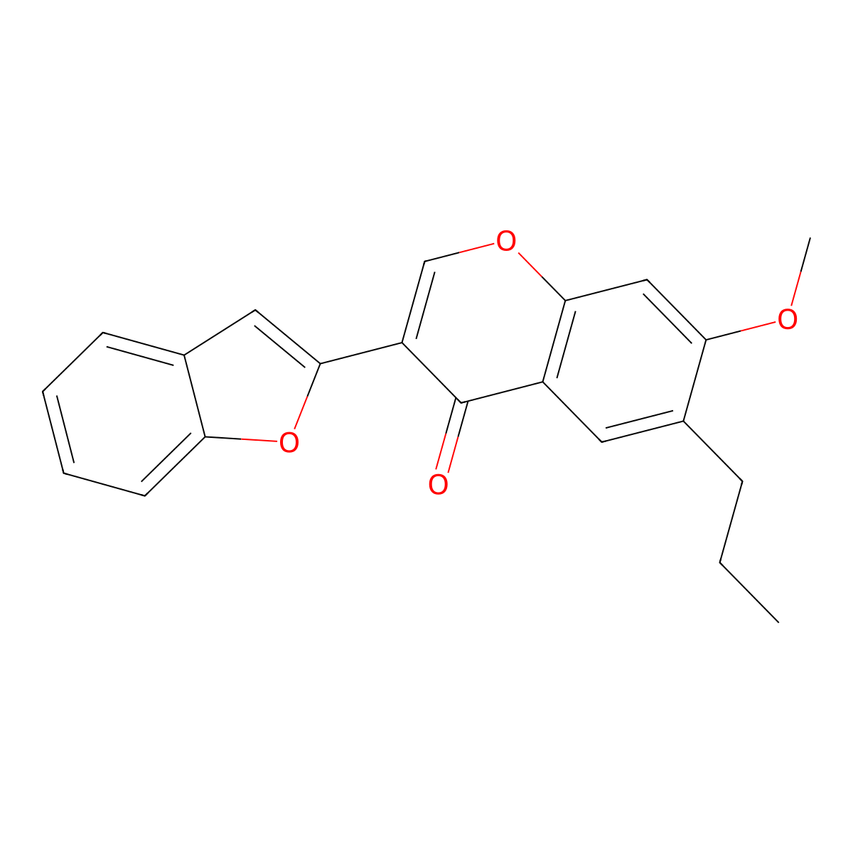 3-(1-benzofuran-2-yl)-7-methoxy-6-propyl-4H-chromen-4-one molecular structure, CAS 299952-04-8