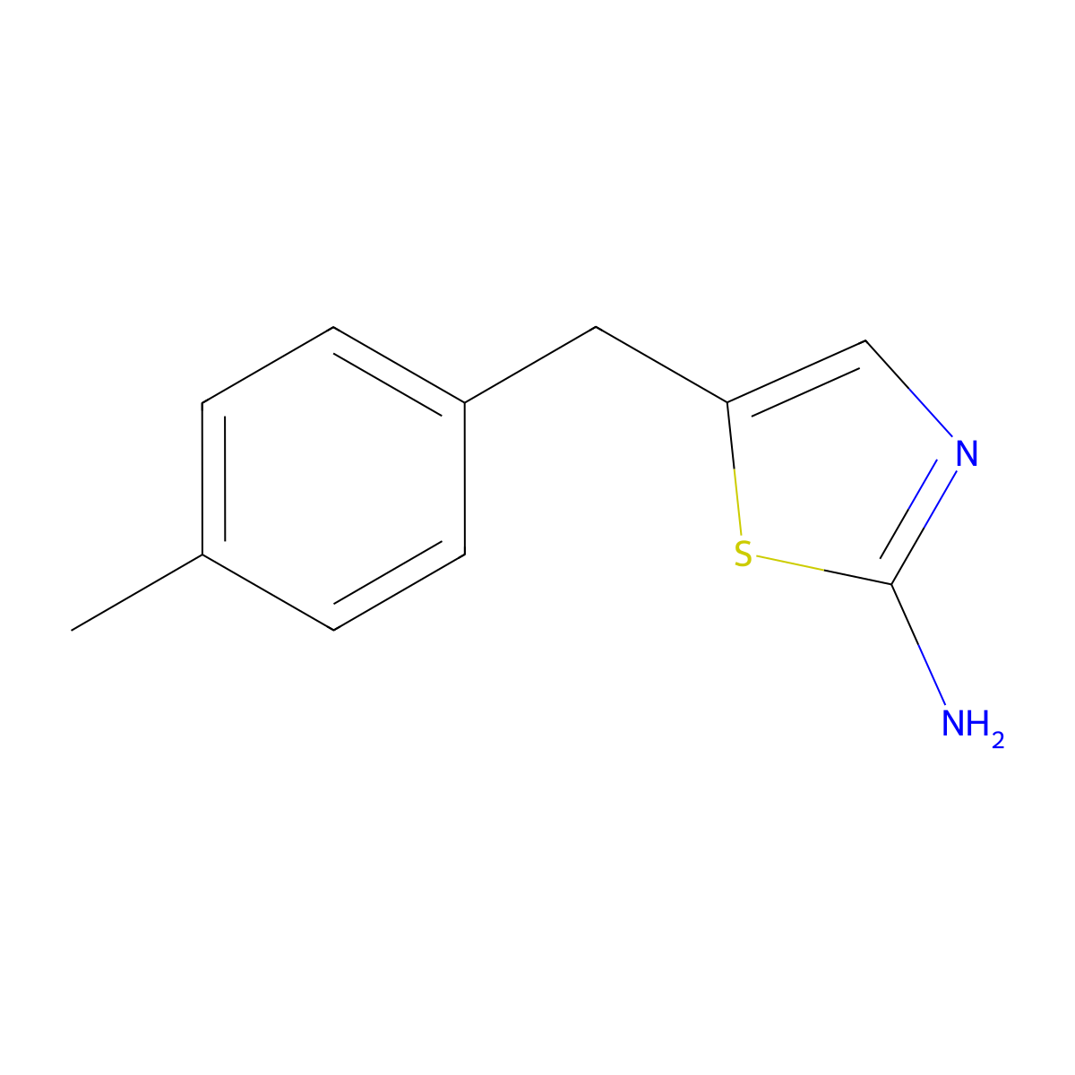 5-[(4-Methylphenyl)methyl]-1,3-thiazol-2-amine molecular structure, CAS 299953-94-9