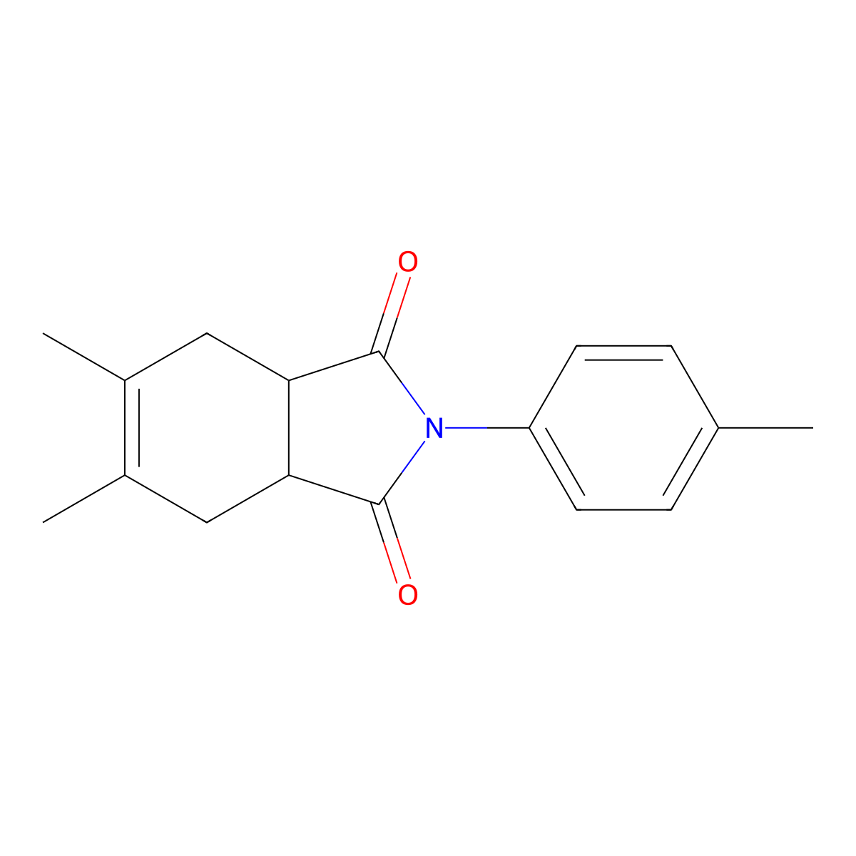 5,6-Dimethyl-2-(4-methylphenyl)-3a,4,7,7a-tetrahydroisoindole-1,3-dione molecular structure, CAS 299954-12-4
