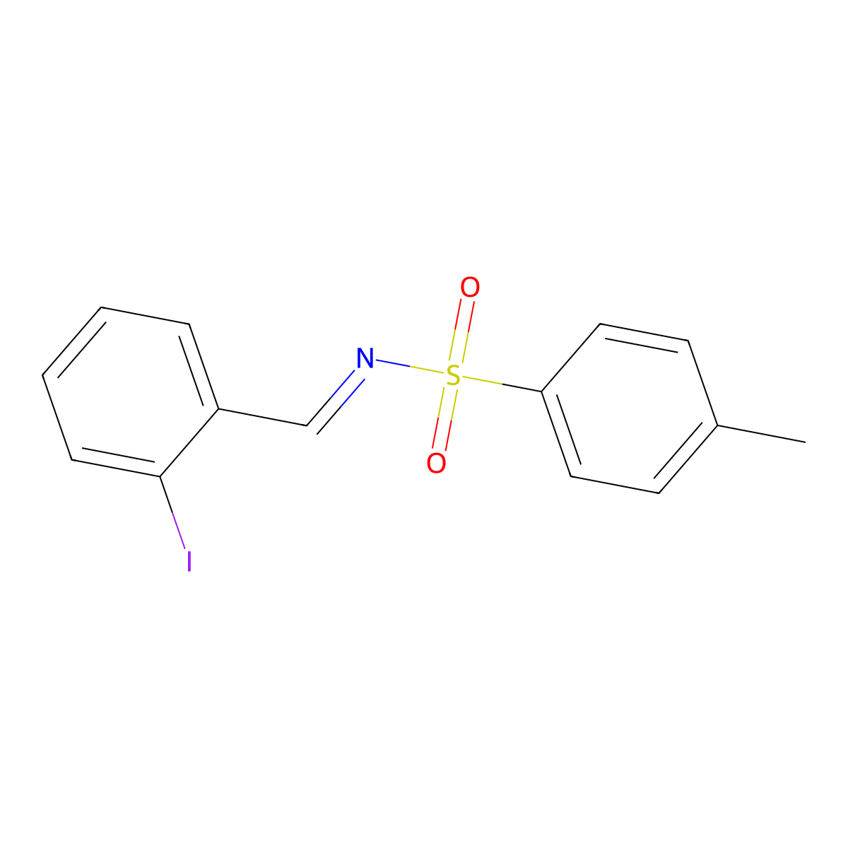 N-(2-Iodobenzylidene)-4-methylbenzenesulfonamide molecular structure, CAS 299954-13-5
