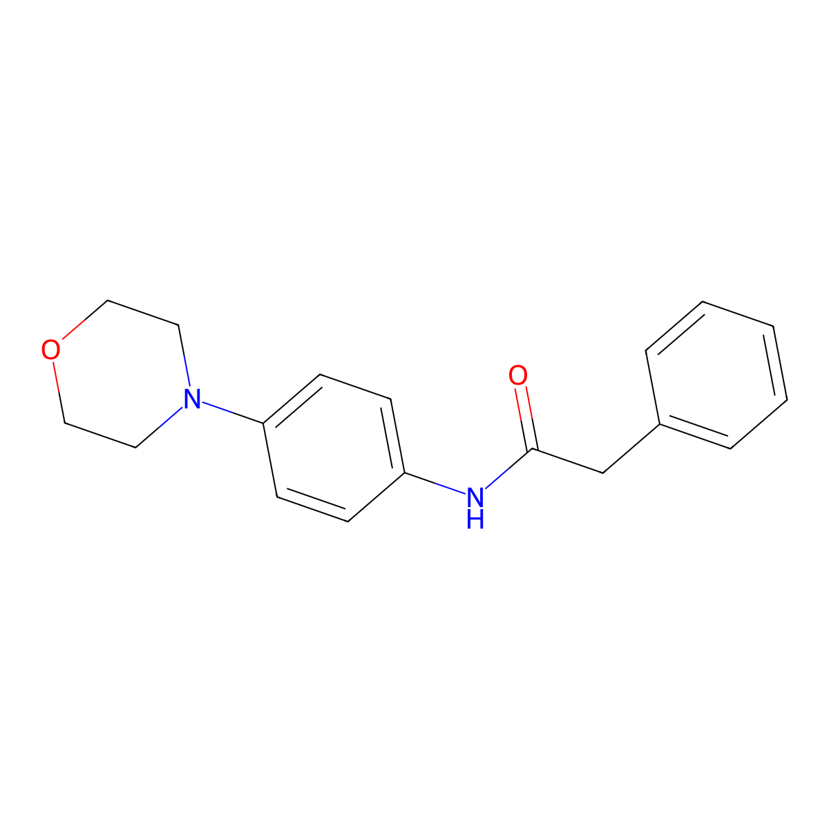 N-(4-morpholin-4-ylphenyl)-2-phenylacetamide molecular structure, CAS 299954-18-0
