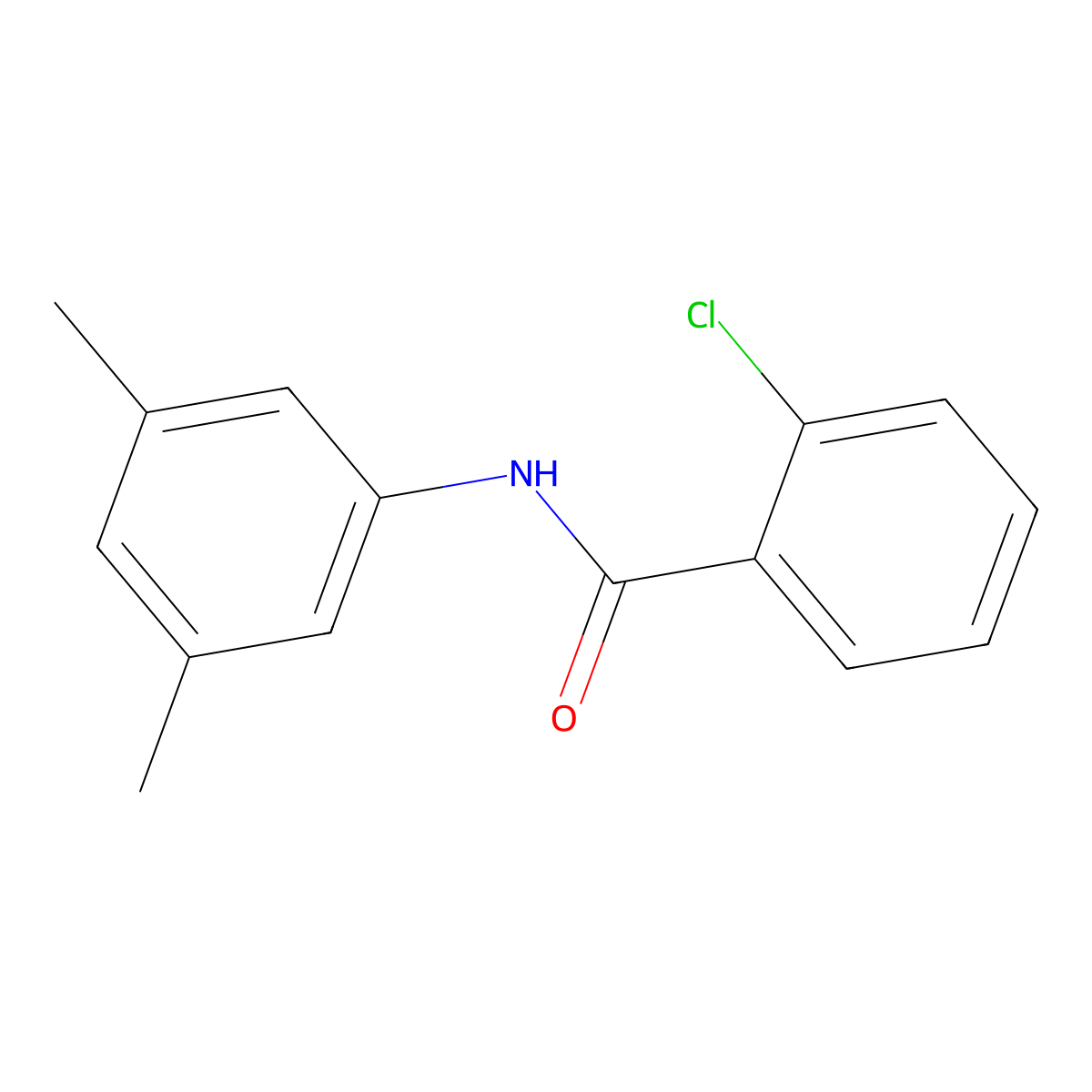 2-chloro-N-(3,5-dimethylphenyl)benzamide molecular structure, CAS 299954-56-6