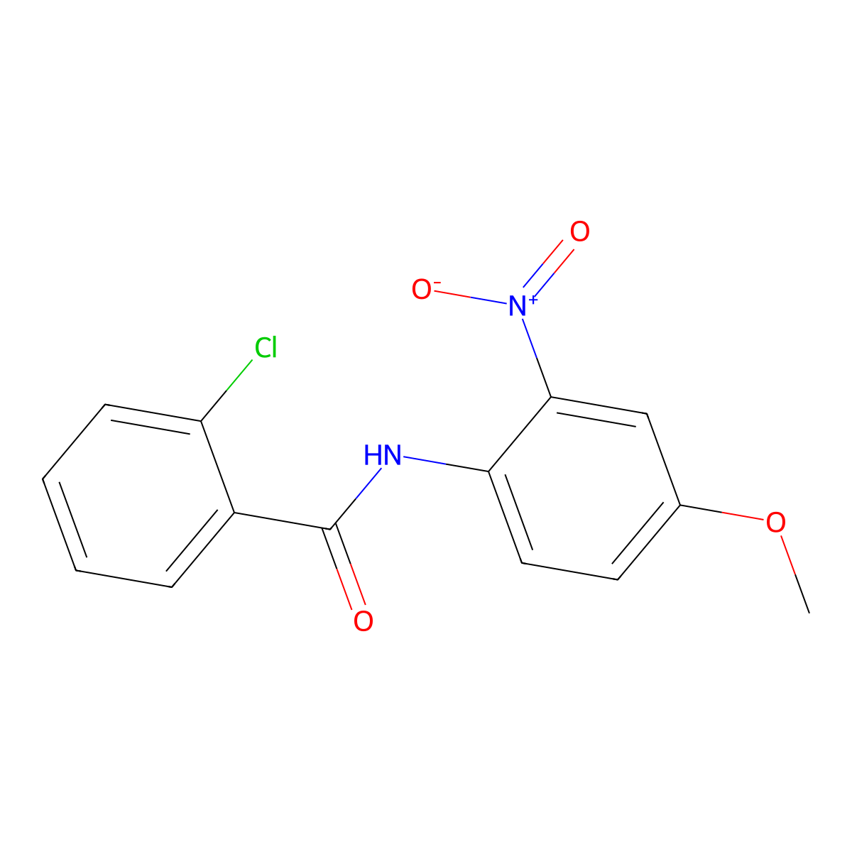 2-chloro-N-(4-methoxy-2-nitrophenyl)benzamide molecular structure, CAS 299954-58-8
