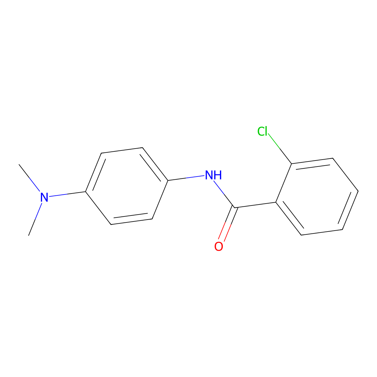 2-chloro-N-[4-(dimethylamino)phenyl]benzamide molecular structure, CAS 299954-61-3