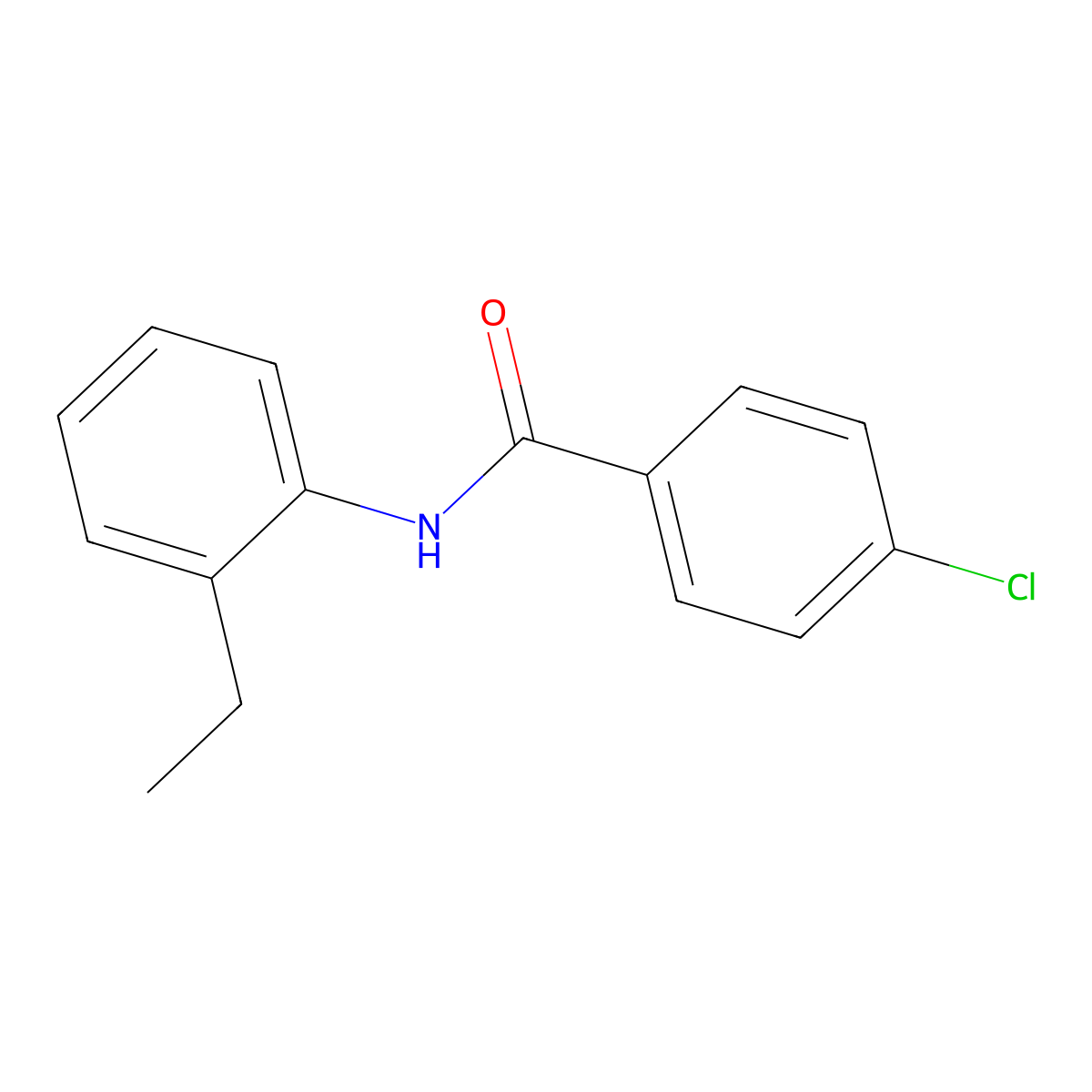 4-chloro-N-(2-ethylphenyl)benzamide molecular structure, CAS 299954-65-7