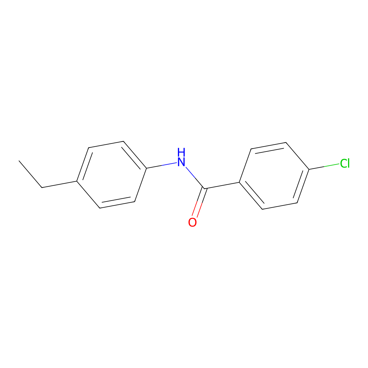 4-chloro-N-(4-ethylphenyl)benzamide molecular structure, CAS 299954-66-8