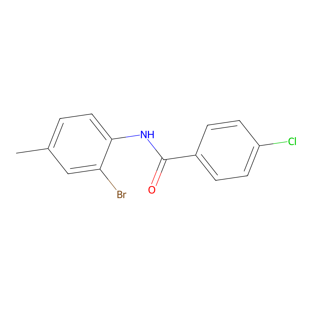 N-(2-bromo-4-methylphenyl)-4-chlorobenzamide molecular structure, CAS 299954-67-9