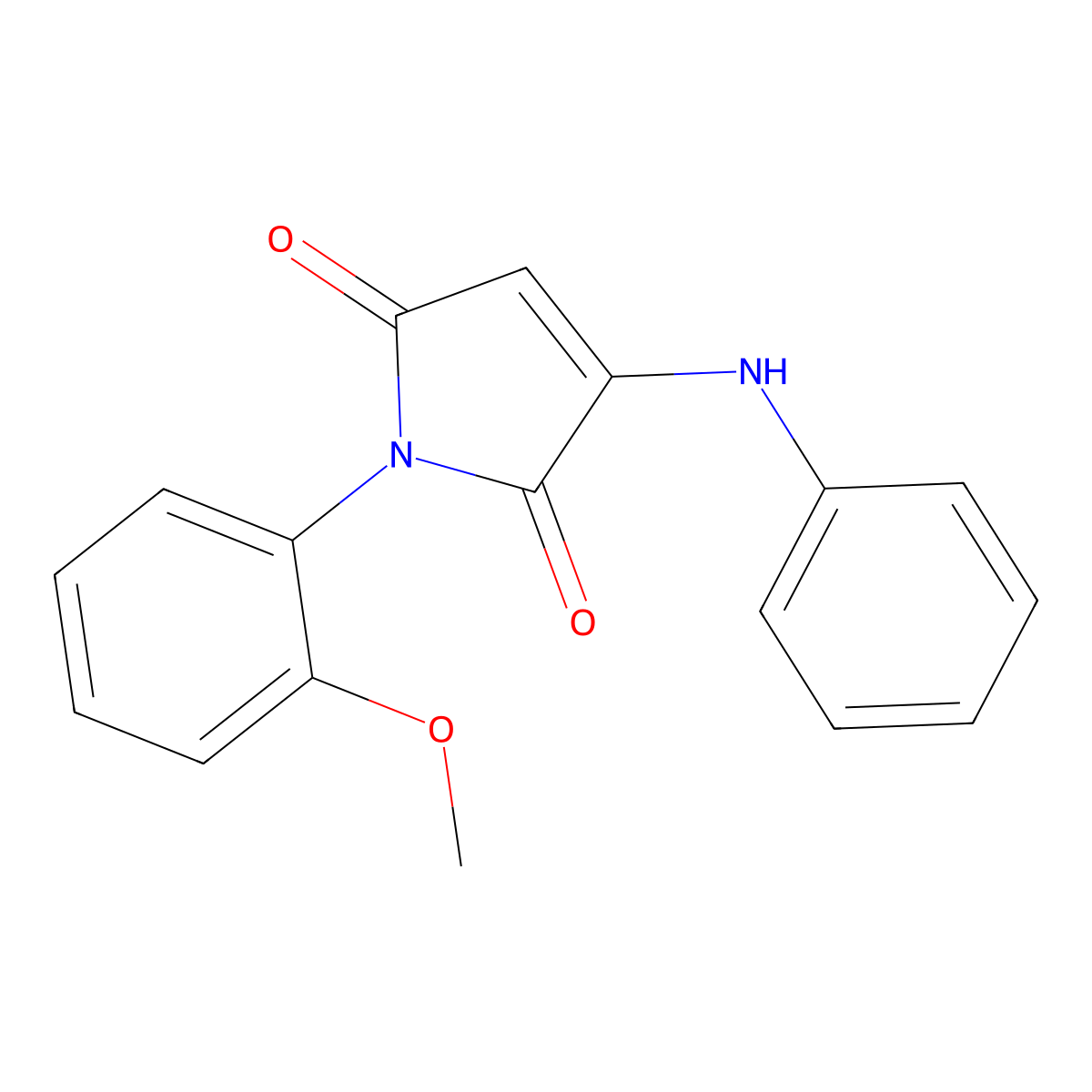 1-(2-methoxyphenyl)-3-(phenylamino)-1H-pyrrole-2,5-dione molecular structure, CAS 299955-25-2