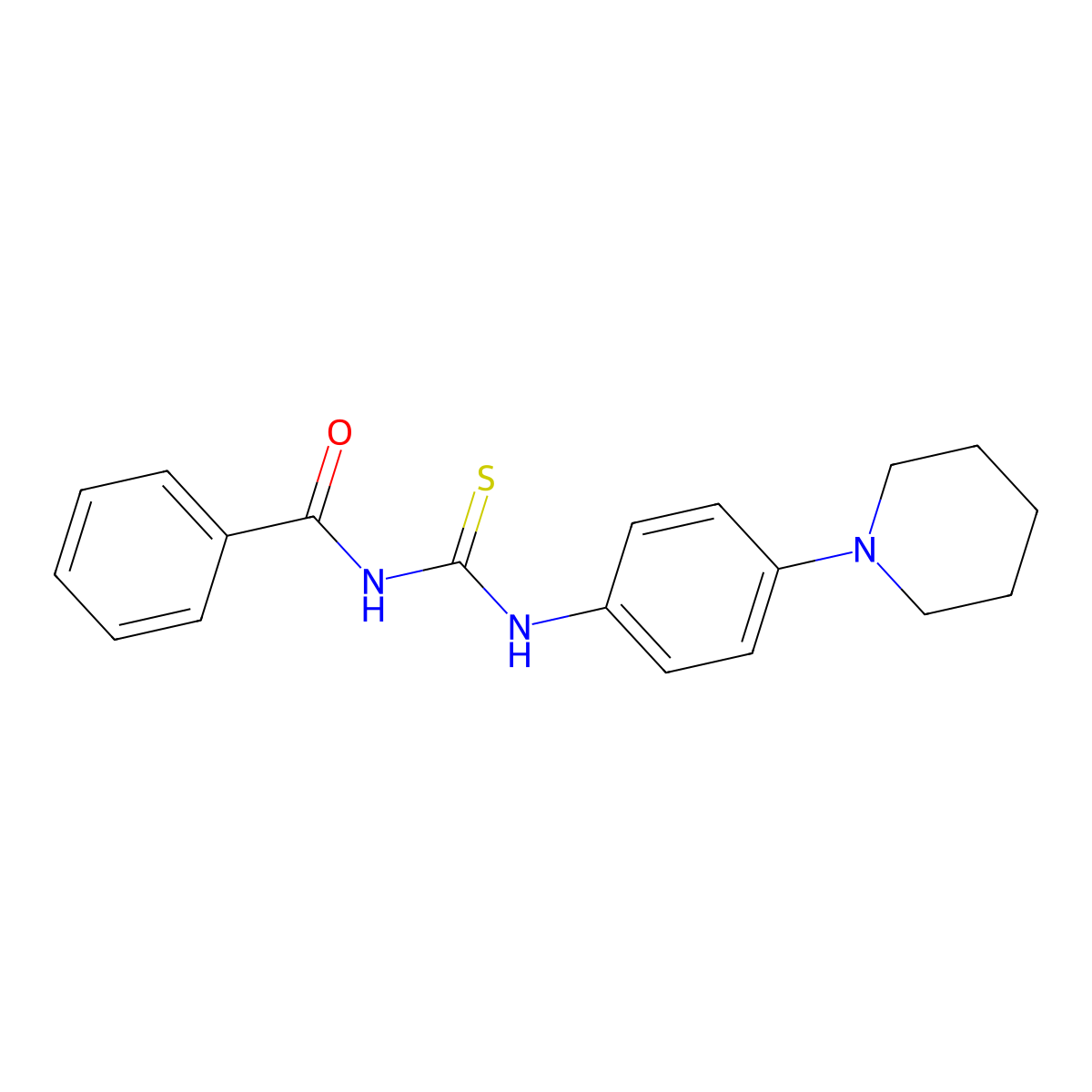 N-[(4-piperidin-1-ylphenyl)carbamothioyl]benzamide molecular structure, CAS 299955-48-9