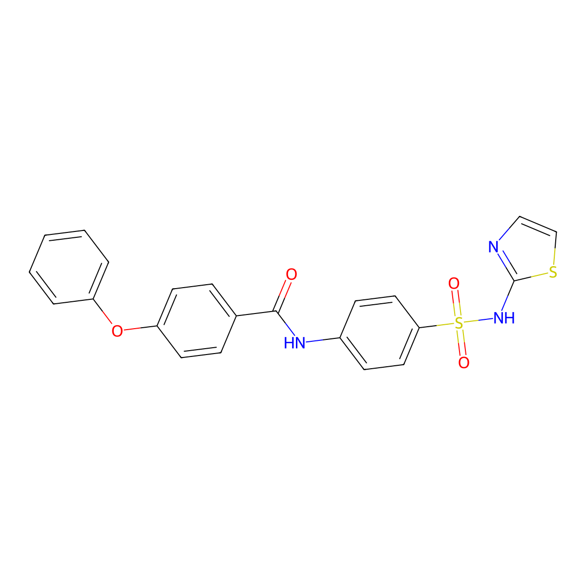 4-phenoxy-N-[4-(1,3-thiazol-2-ylsulfamoyl)phenyl]benzamide molecular structure, CAS 299955-86-5