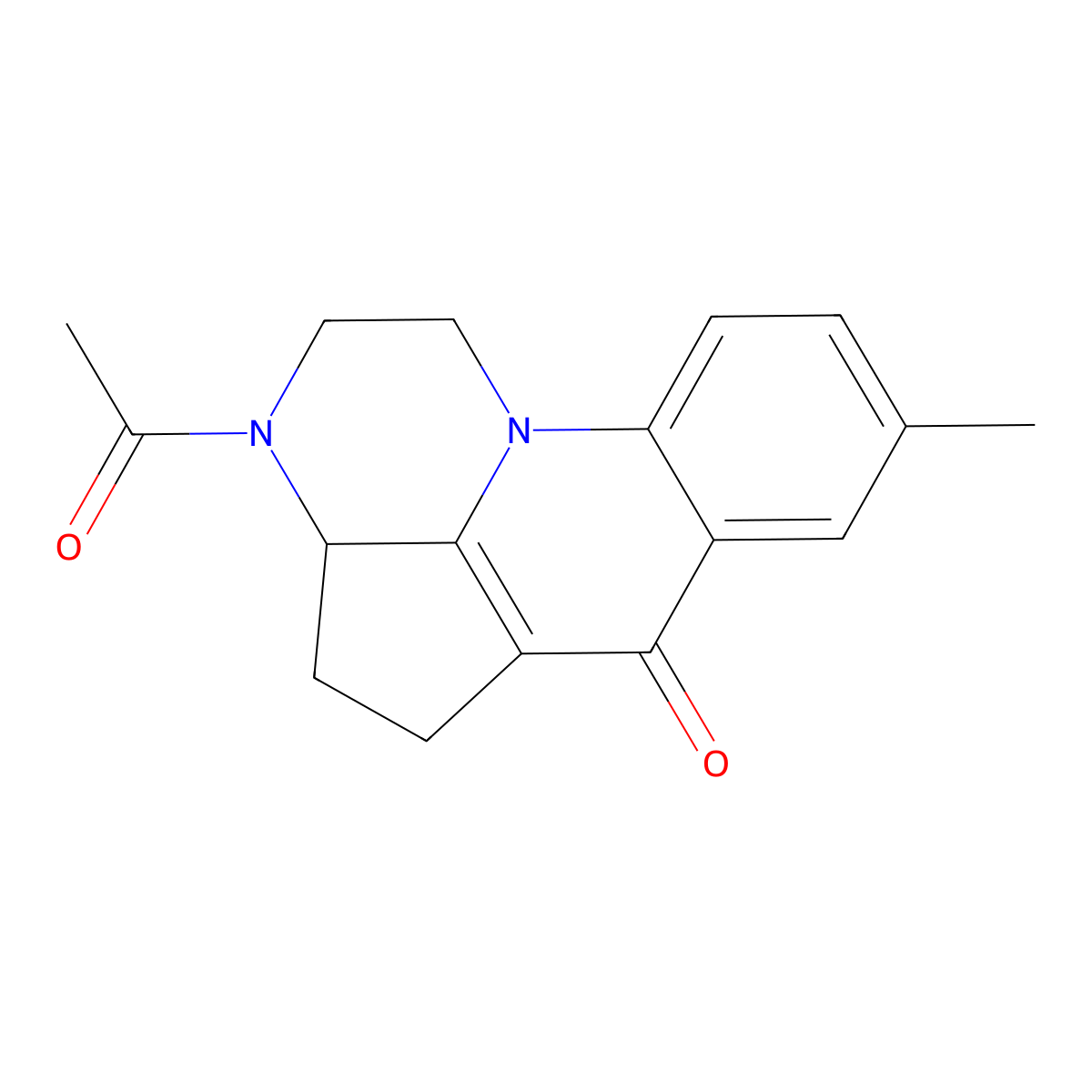 3-Acetyl-8-methyl-1,2,3,3a,4,5-hexahydro-6H-3,10b-diazaacephenanthrylen-6-one molecular structure, CAS 299962-29-1