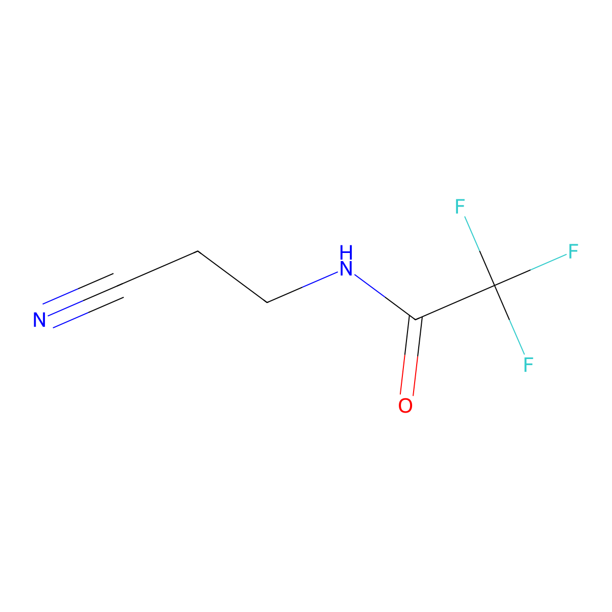 N-(2-cyanoethyl)-2,2,2-trifluoroacetamide molecular structure, CAS 299962-30-4