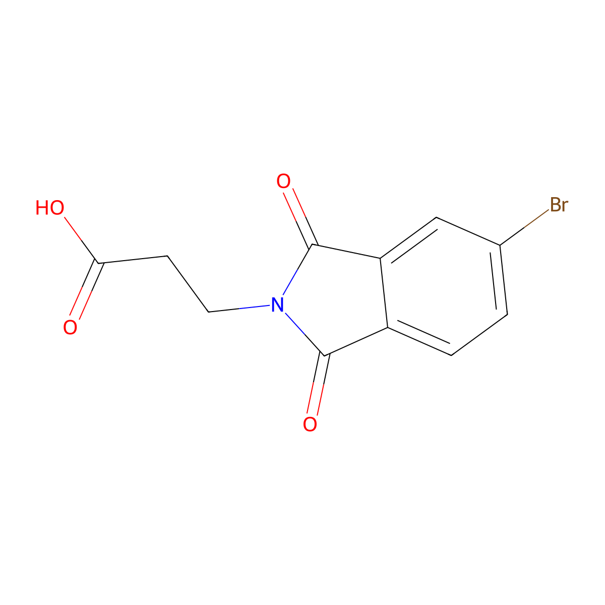 3-(5-bromo-1,3-dioxo-2,3-dihydro-1H-isoindol-2-yl)propanoic acid molecular structure, CAS 299964-05-9