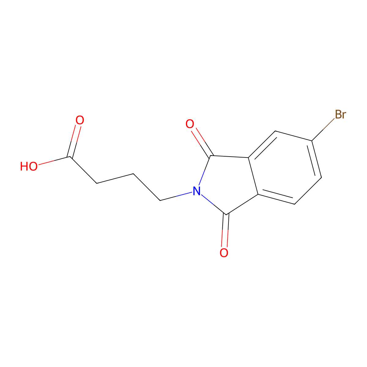 4-(5-bromo-1,3-dioxo-1,3-dihydro-2H-isoindol-2-yl)butanoic acid molecular structure, CAS 299964-12-8